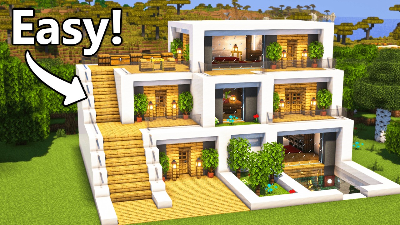 Minecraft: How to build a Ultimate Modern House | Tutorial🏠