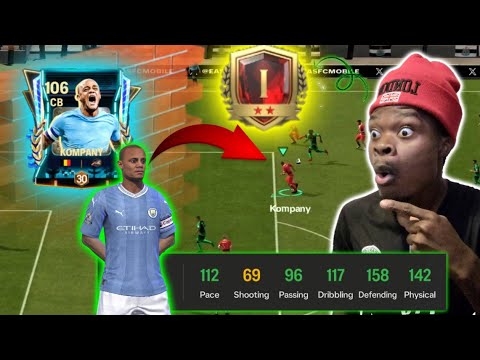 Top 50 H2H Player Grinding to FC Champion I 106 Max ranked Kompany🔥. UNBELIABLE CB CARD🧱- FC Mobile