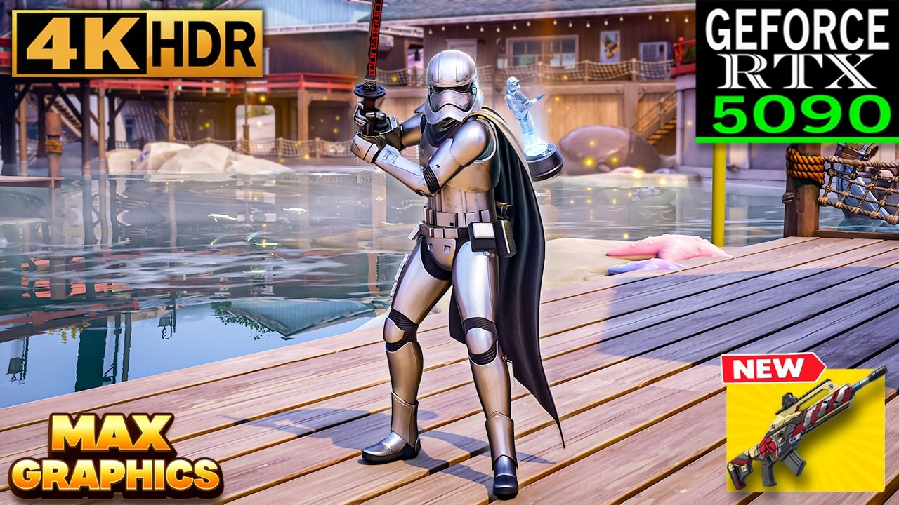 Fortnite (RTX 5090) 4K HDR Gameplay | Skin Captain Phasma (STAR WARS)