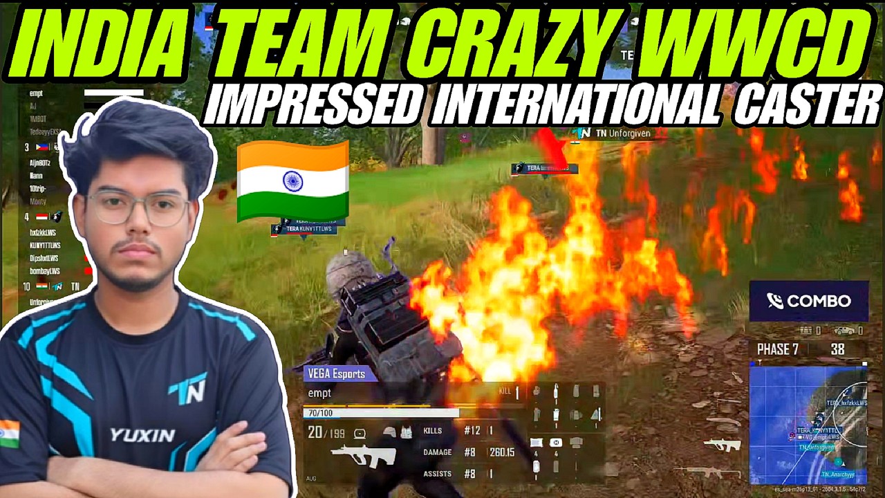 India Team Shocked International Caster By Nade & Chicken Dinner 🇮🇳 India Team PUBG PC 🔥S8UL PUBG PC
