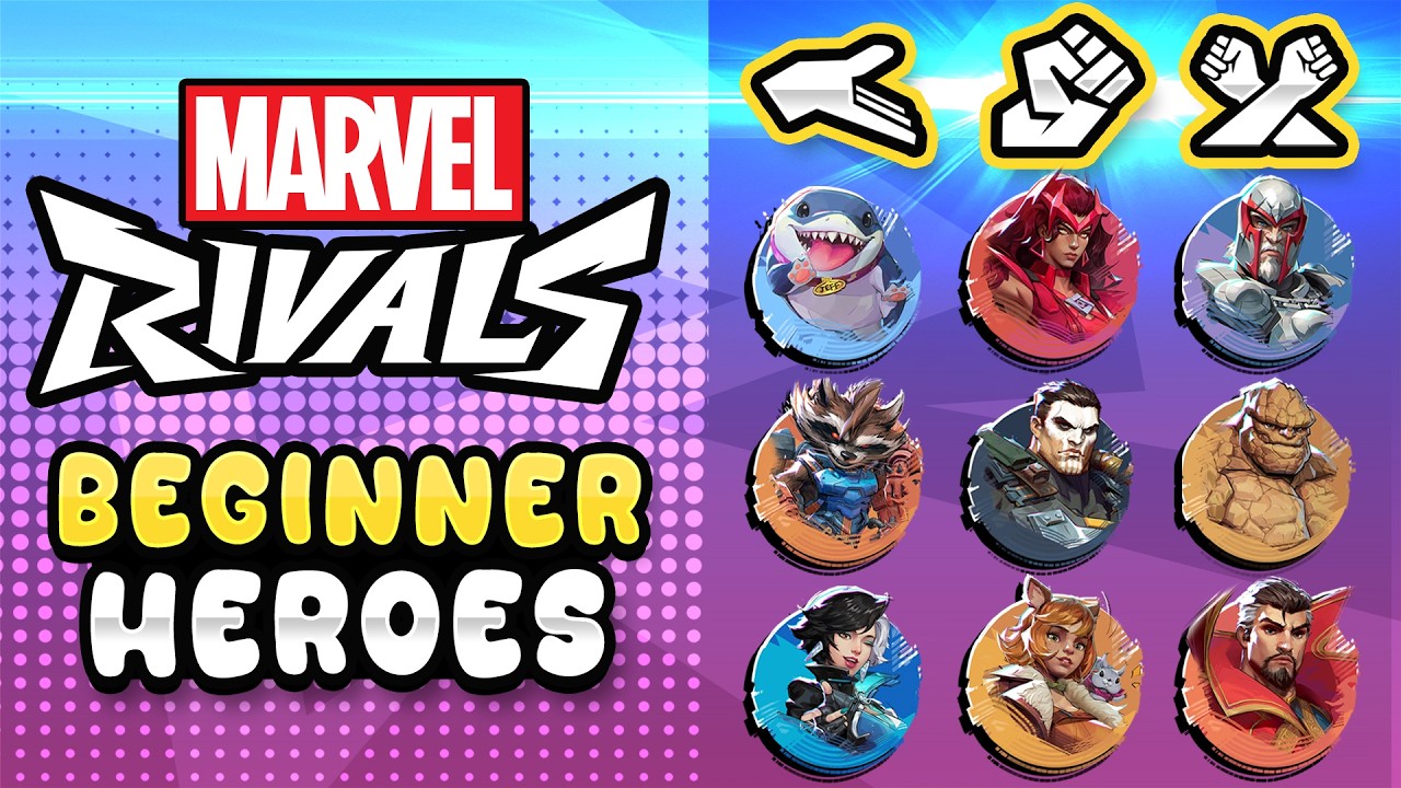 TOP 3 Beginner Heroes for EACH ROLE - Marvel Rivals Guide, Tips, & Tricks! background