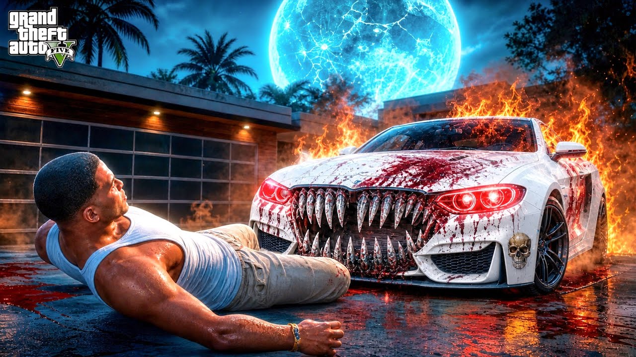 Franklin & Shinchan Escape by Killer Car in GTA 5
