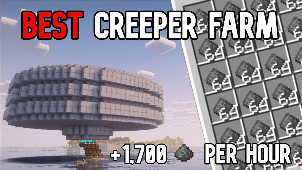 Best Minecraft Creeper Farm 26.1+ (Tutorial)