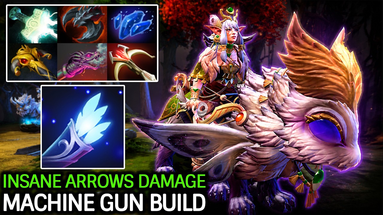 Mirana Insane Arrows Damage – Machine Gun Build Dota 2 background