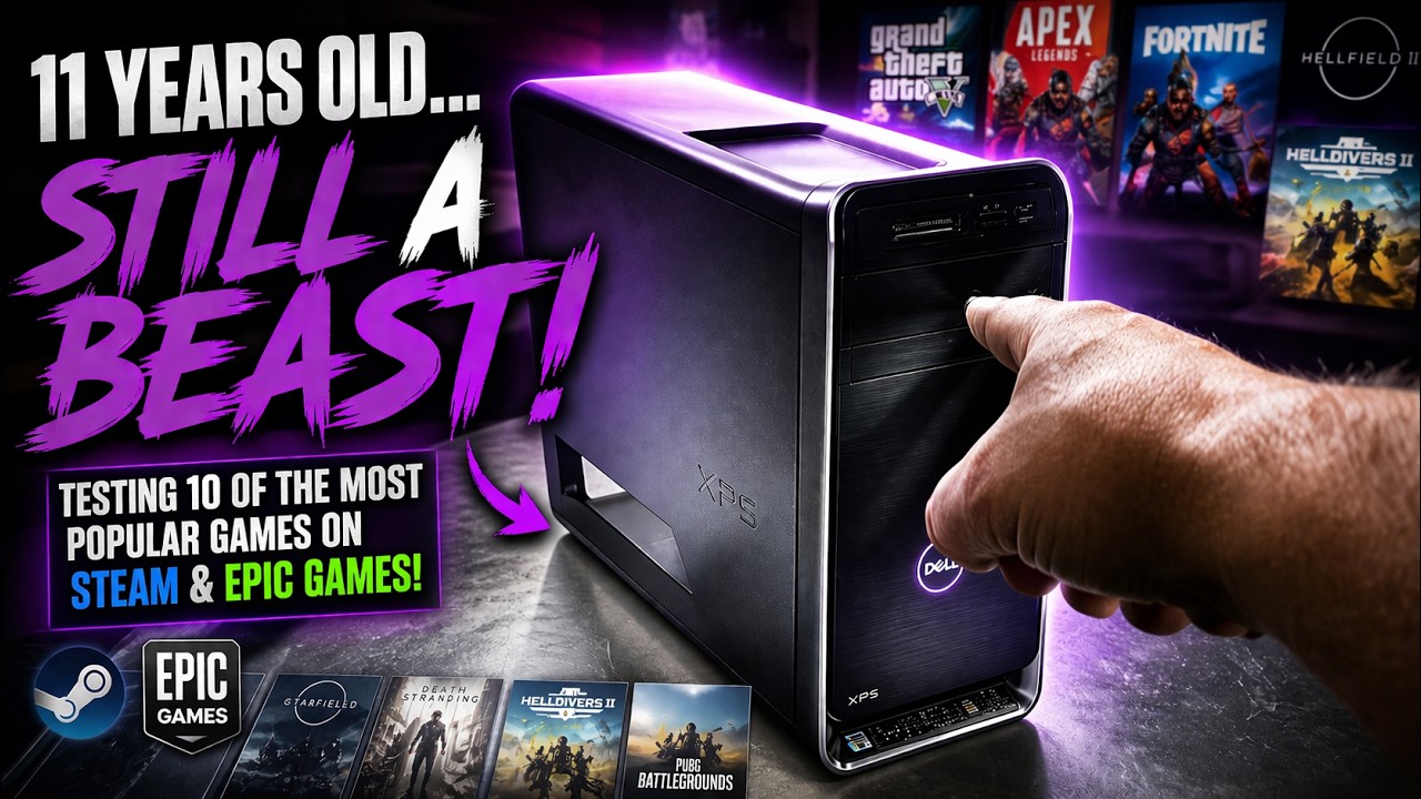 Testing 10 Of The Most Popular Games On Steam And Epic Games On A 11 Year Old Pc!!! background