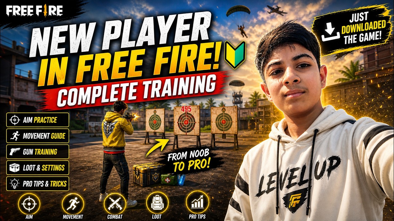 NEW PLAYER IN FREE FIRE ๐ฅ Complete Training Guide | Noob To Pro Tips