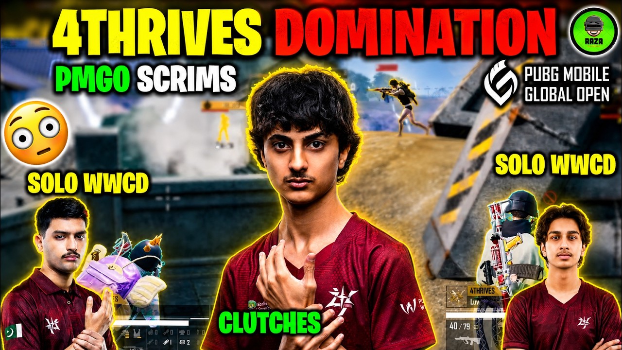 @falakpubgm B2B CLUTCHES 💀 @Huzaifa.pm5 @iqpubg1585 SOLO WWCD 🔥 4THRIVES PMGO SCRIMS