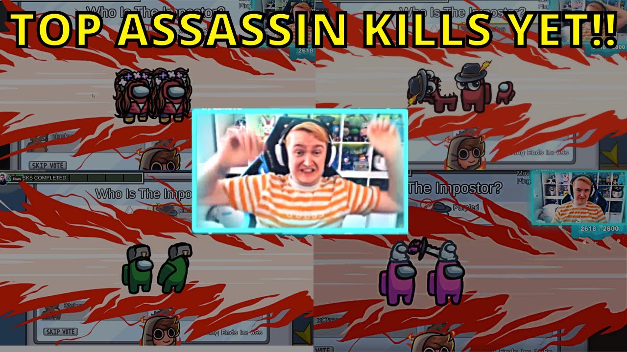 KILLING DURING MEETINGS!!...SMAJOR IS TOO GOOD AS ASSASSIN!! //AMONG US HIGHLIGHTS/HAFU LOBBY background