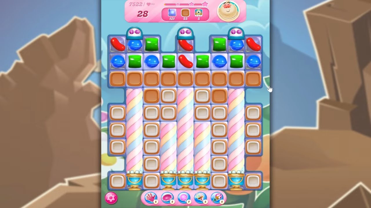 Candy Crush Saga LEVEL 7522 NO BOOSTERS (new version)🐟☑️