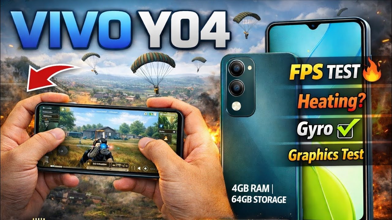 Vivo Y04 PUBG Gaming Test ๐ฒ | FPS Drop, Heating & Battery Drain