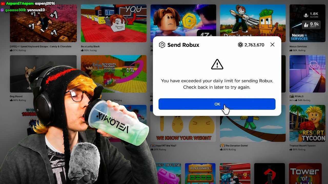 KreekCraft tries Roblox Plus for the First Time..