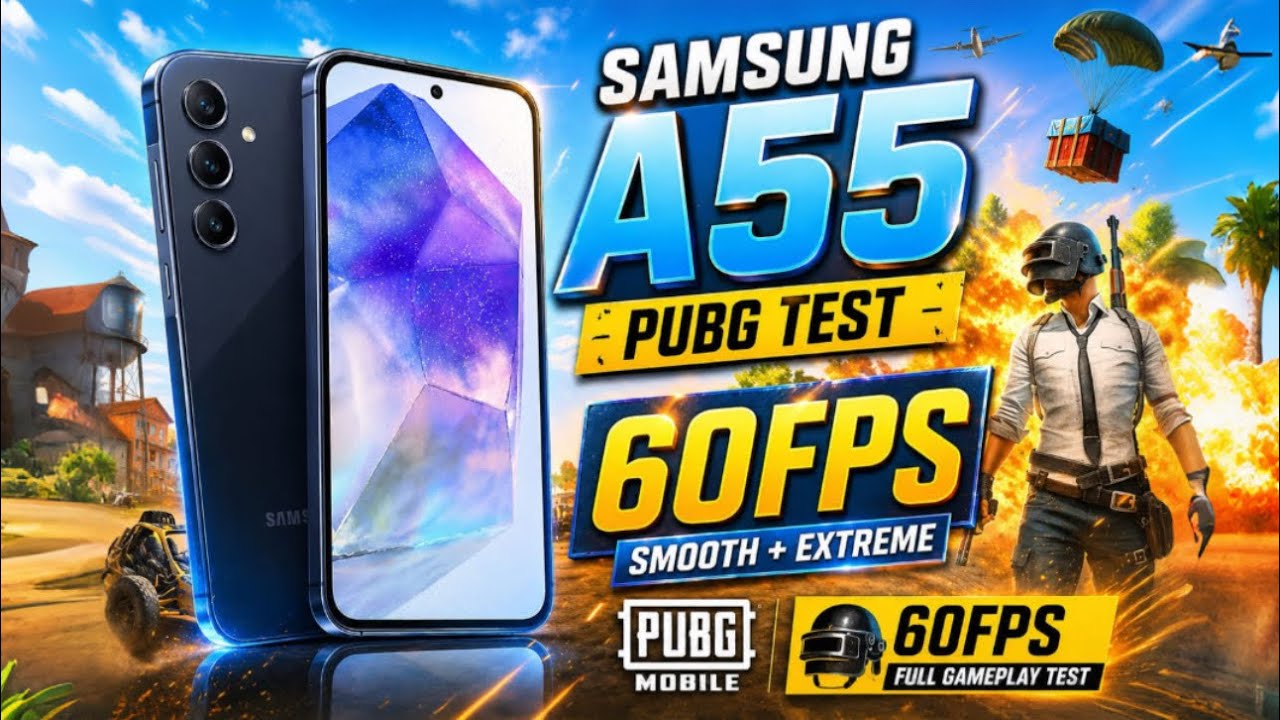 Samaung A55 5G PUBG Test 🔥 - 60 FPS Device - Best Gaming Device