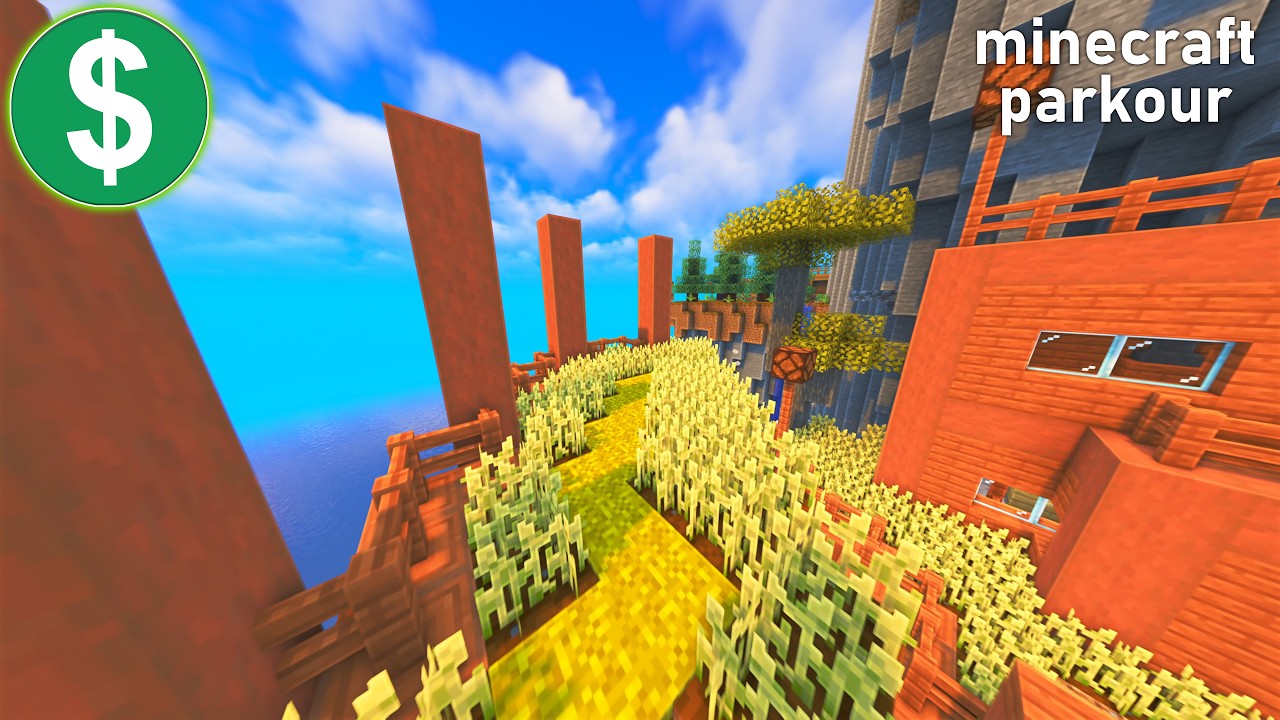 Minecraft Parkour Gameplay No Copyright (4K) background