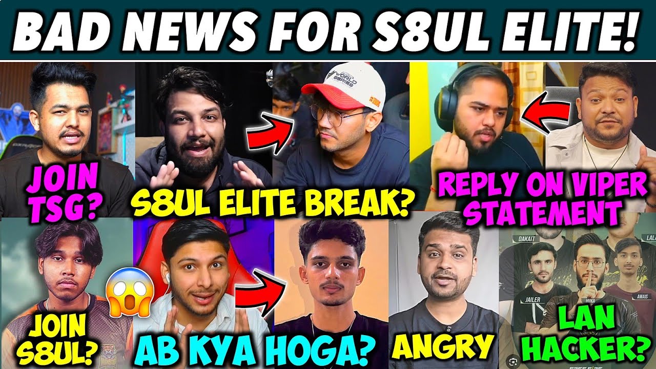 S8ul Elite BAD NEWS? - Team Break💔, Ronith Join TSG?, Cropse Join S8ul Elite?🤯, LAN HACKER EXPOSED 😡