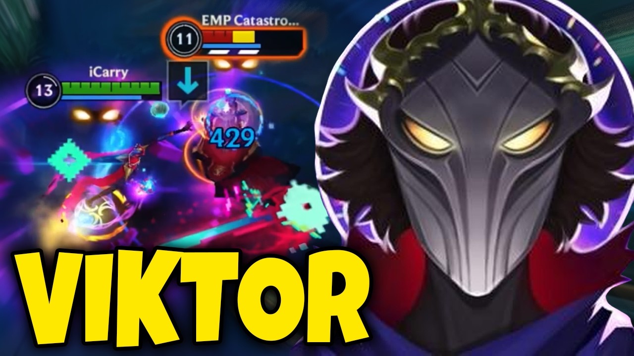 Wild Rift Viktor Mid Lane Gameplay in Season 21 (Build & Runes) background