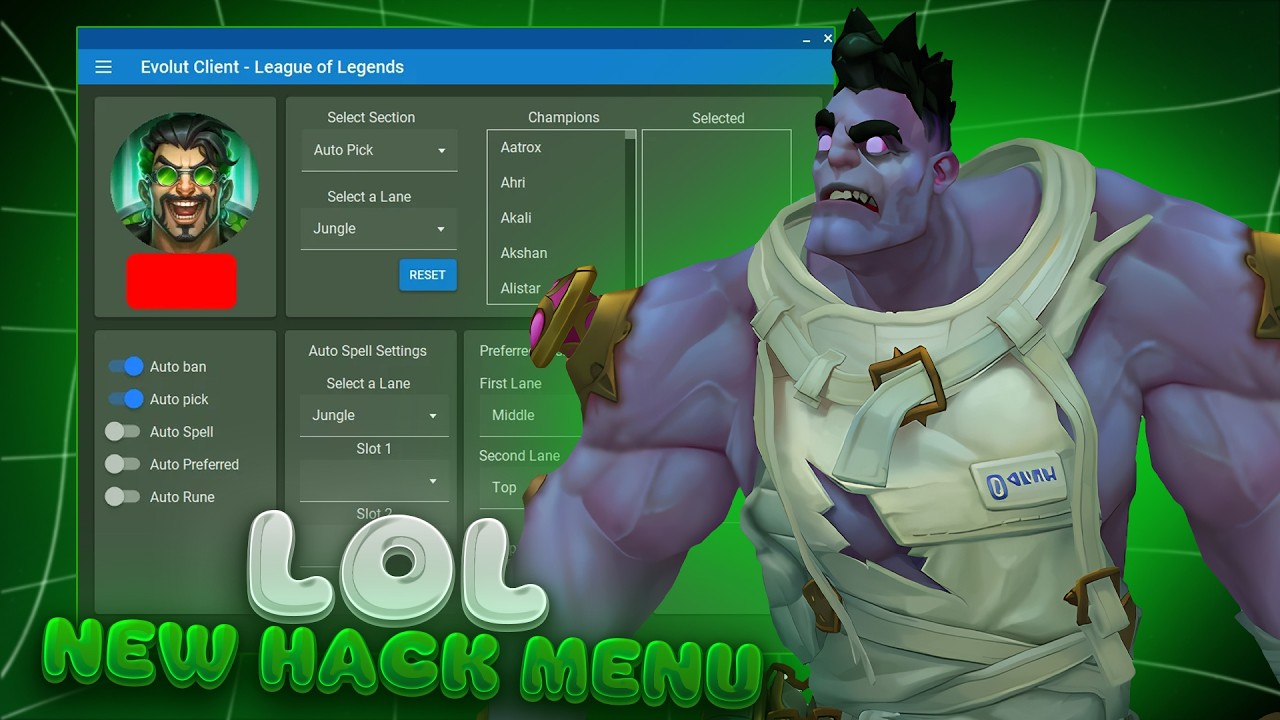 League of Legends Hack Menu | Orbwalker & Last Hit Assist | Evade Skillshots & Jungle Timer