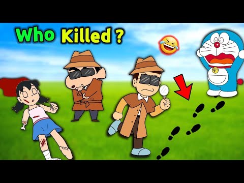 Shinchan And Nobita Became Detective π || π Funny Game backdrop