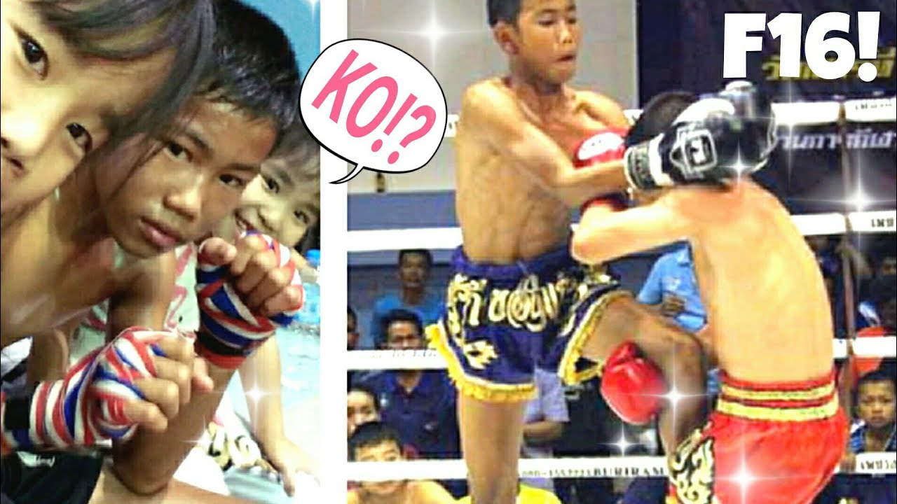 F16(Blue)!เอฟ16【ムエタイ子供ノックアウト!】Muay Thai Fight! Knock out! background