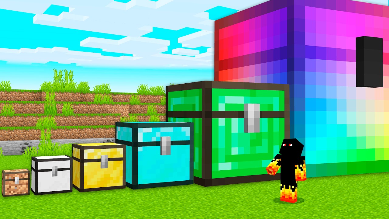Evoluí BAÚ de POBRE até BAÚ de MILIONÁRIO no Minecraft! background