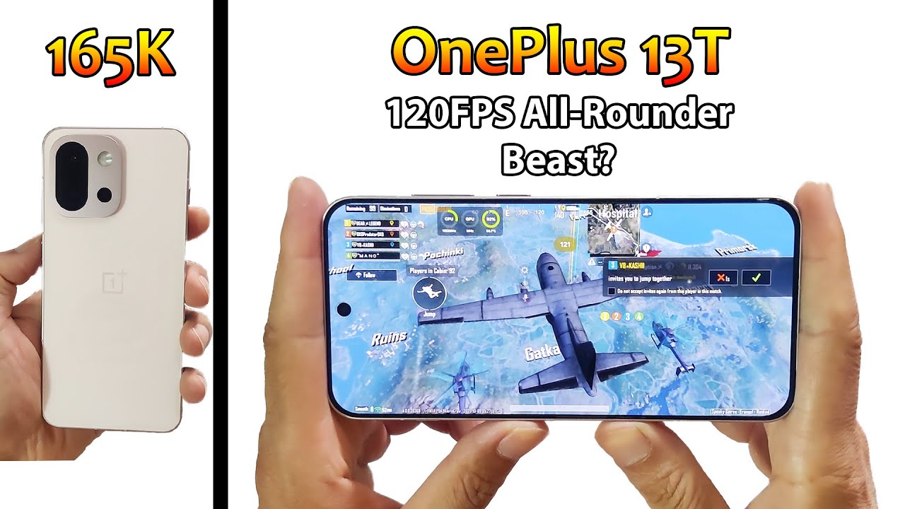 OnePlus 13T PUBG 120FPS Test | Heating, FPS Drops, Battery Life background