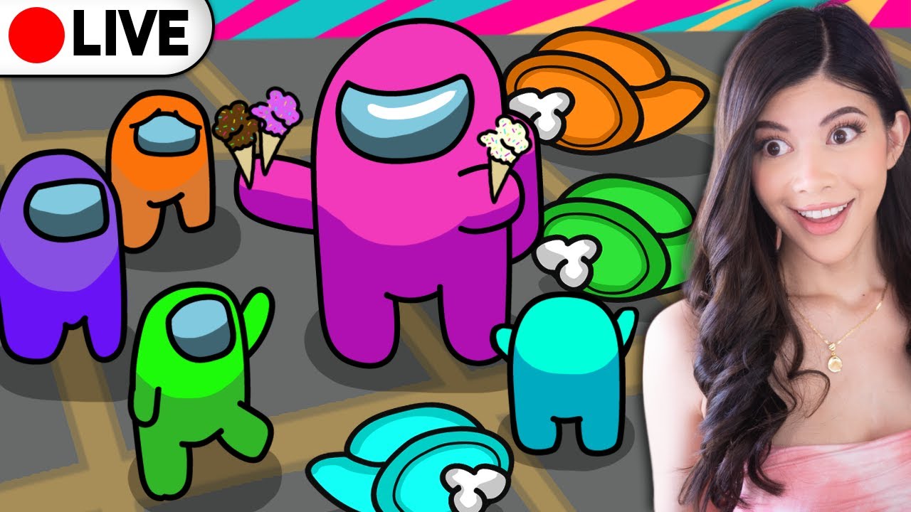 π΄ LIVE Among Us: Sykkuno Smajor Valkyrae LaurenzSide DanTDM Hafu Showthyme QuarterJade OMGChad background
