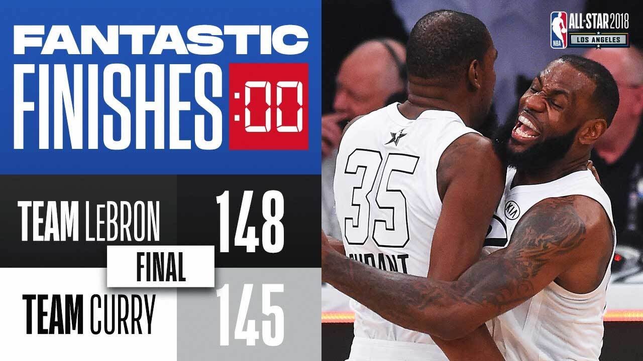 Final 2:14 Wild ALL-STAR Ending Team LeBron VS Team Curry 2018 ๐ฅ๐ฅ background