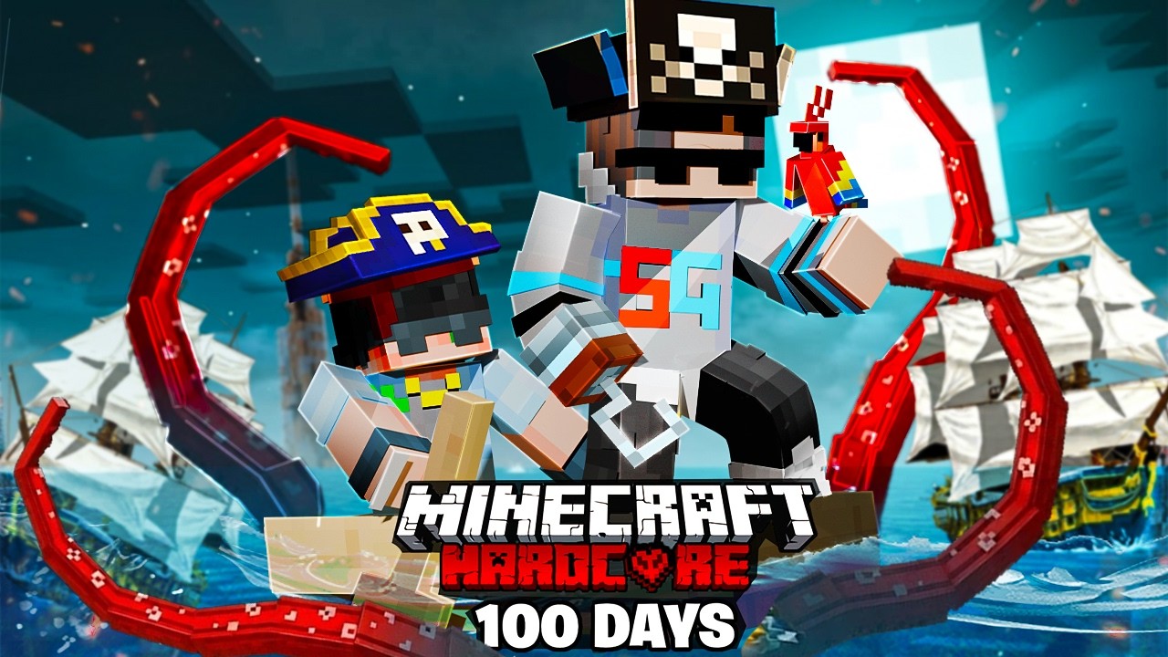 I Survived 100 Days as Pirate in Hardcore Minecraft!