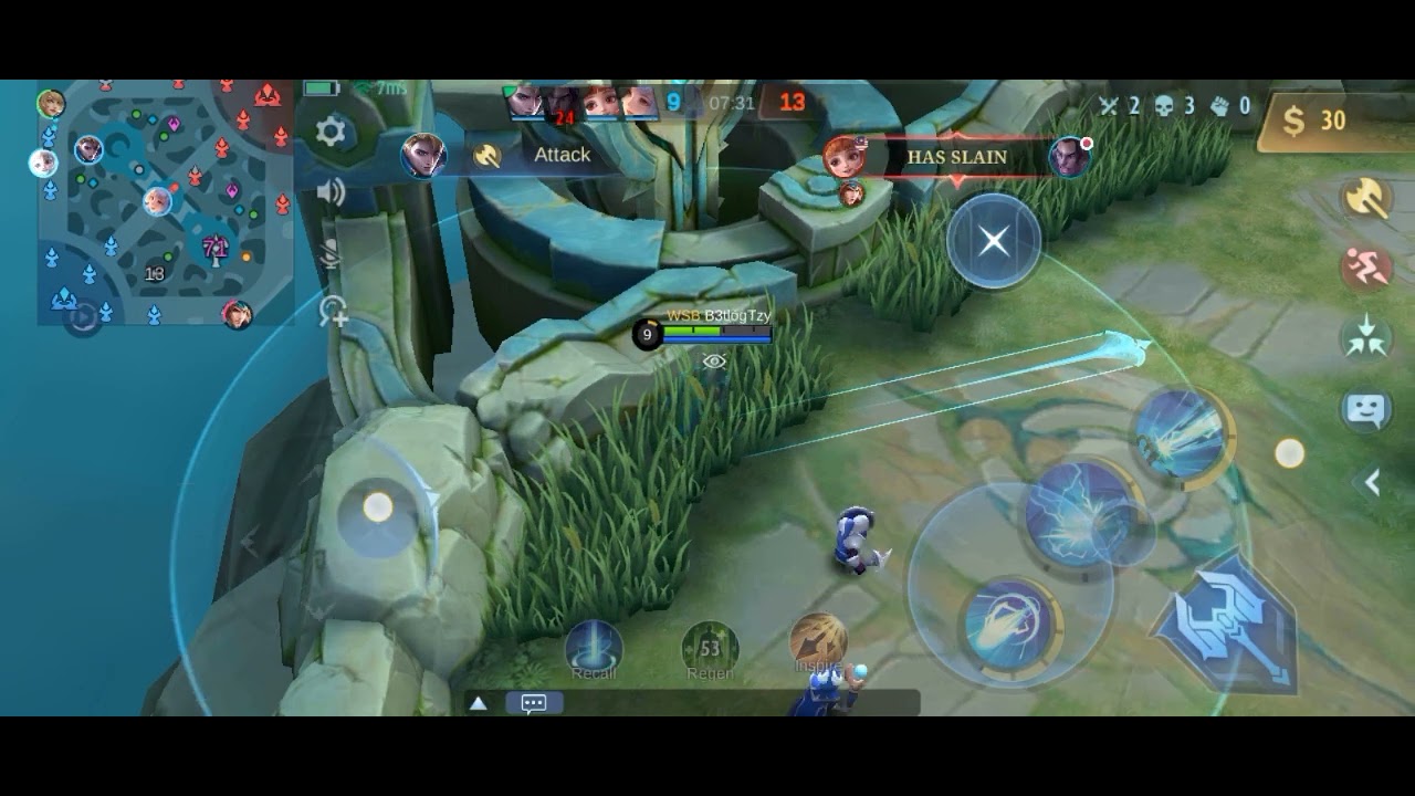 (MOBILE LEGENDS) Layla one hit combo build (TRIPLE KILL)