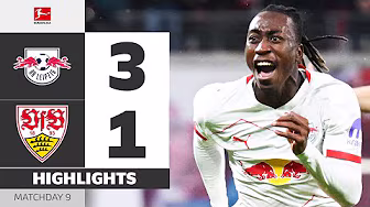 Diomande & Co. On A MISSION! | RB LEIPZIG - VFB STUTTGART | Highlights | Matchday 9 – Bundesliga backdrop