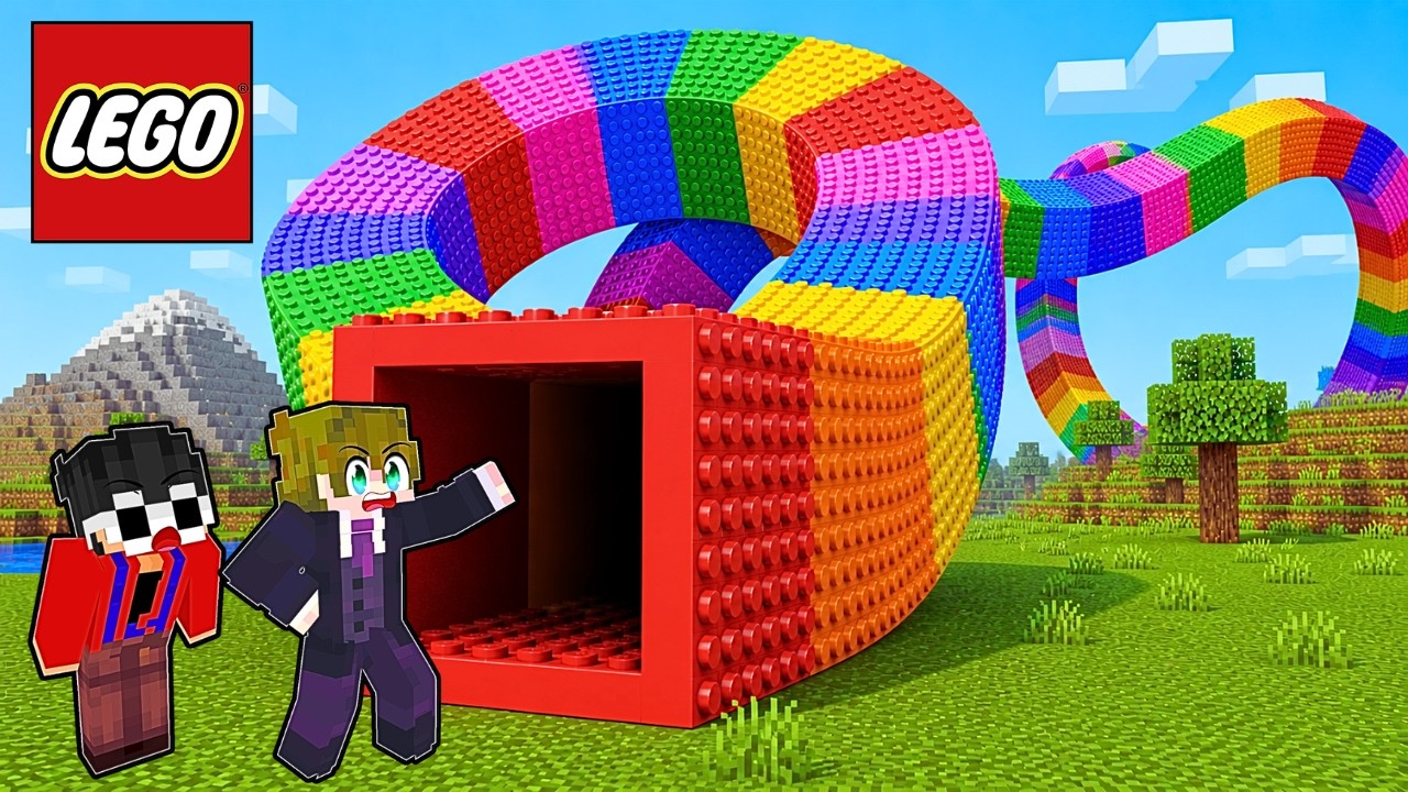 We Found the Longest LEGO TUNNEL in Minecraft!