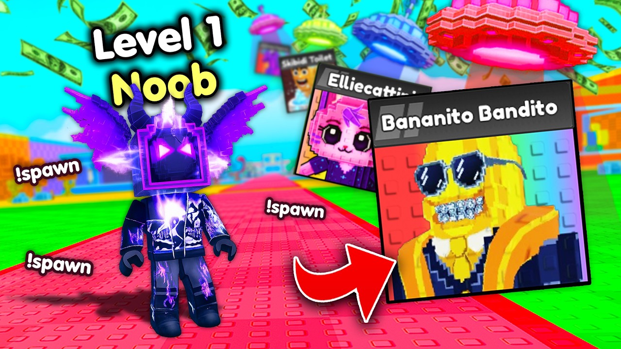 Starting Over as NOOB with BANNED ADMIN COMMANDS in Be a Lucky Block! (Roblox) background