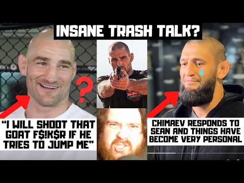 "I'm Going To Shoot Him" Sean Strickland & Khamzat Chimaev CRAZY TRASH TALK At UFC 328! My Reaction
