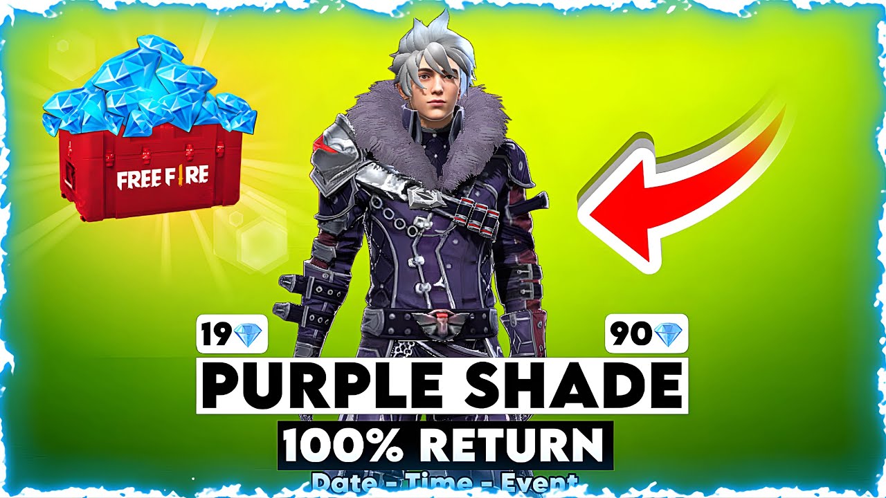 PURPLE SHADE BUNDLE RETURN 100% FREE FIRE background