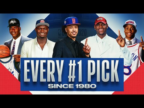 Every #1 Pick Since 1980 | Cade Cunningham, LeBron, Shaq and MORE background