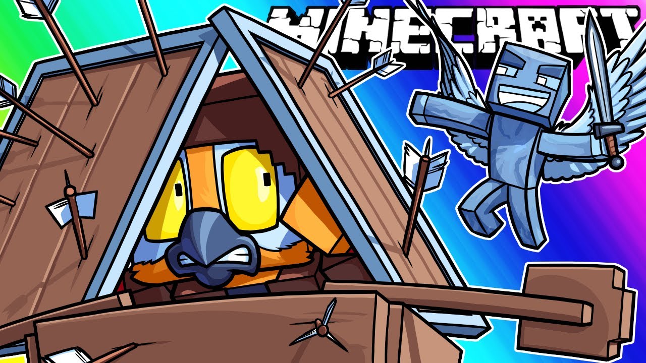 Minecraft Funny Moments - Pillager Revenge Raid! background