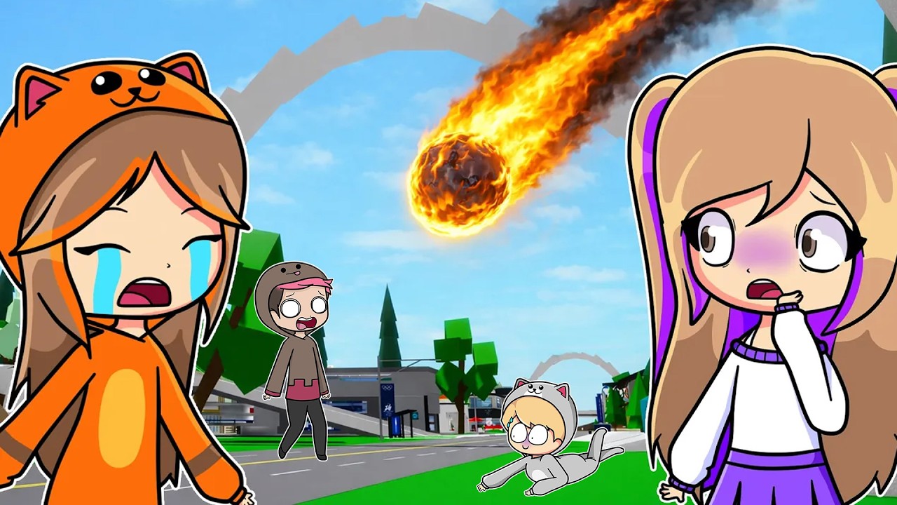 SOBREVIVIMOS al METEORITO que DESTRUYE Brookhaven con el TEAM en ROBLOX
