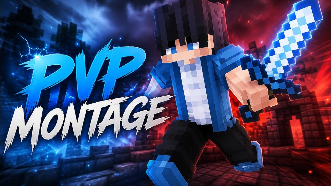 “Insane Minecraft PvP Montage 🔥 Clutch Combos & OP Sword Highlights " background