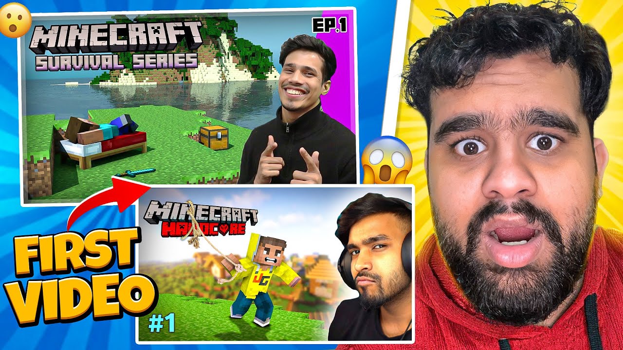 GAMERS PLAYING MINECRAFT FOR FIRST TIME @TechnoGamerzOfficial @GamerFleet 😱