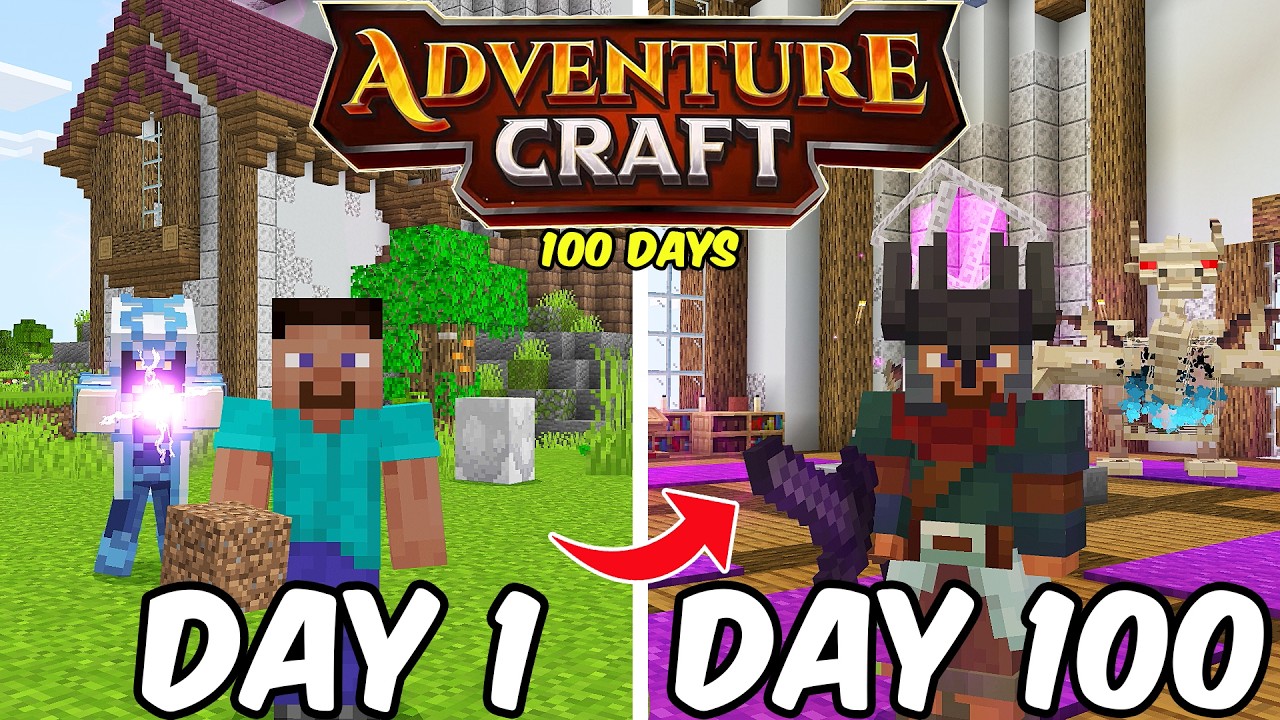 100 Days in Adventure Craft Bedrock