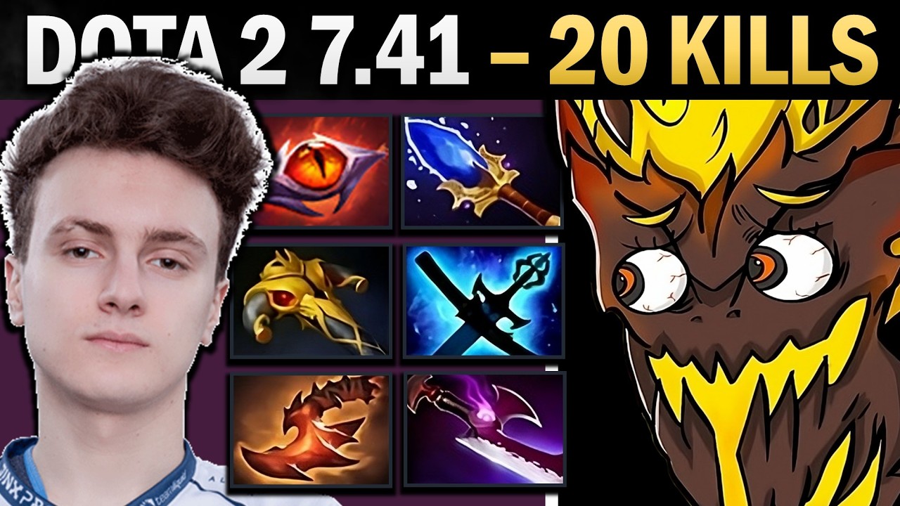 Shadow FIend Dota 2 7.41 with Silveredge and Aghanims - Dota 2 Gameplay