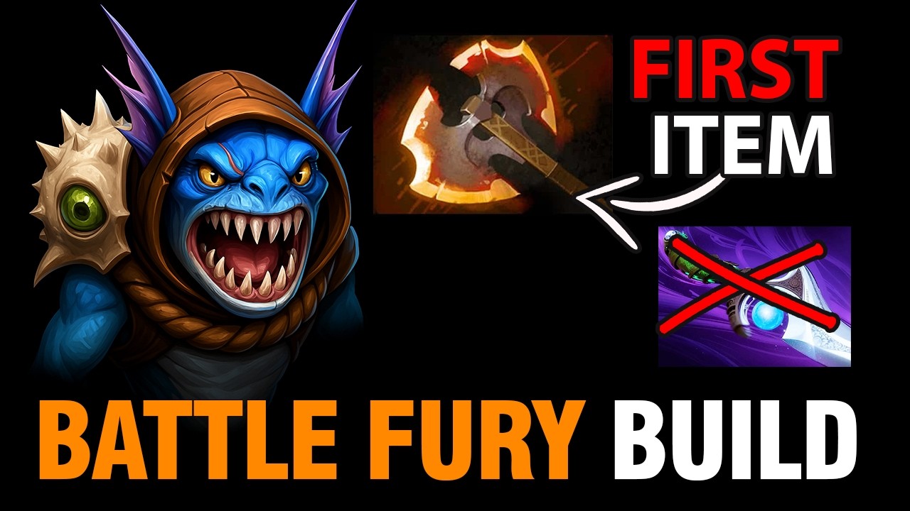 Slark Carry with FIRST ITEM Battle Fury?! | Immortal 7.41b Gameplay #dota2