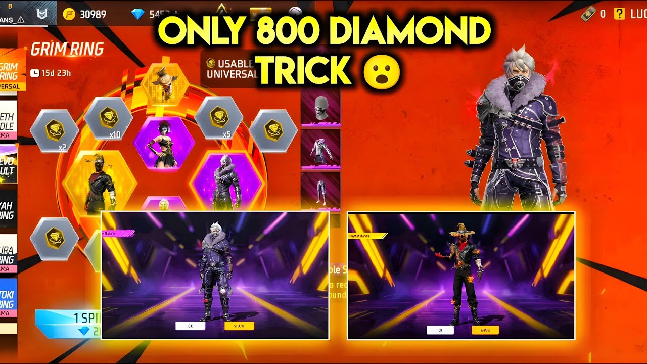 Purple Shade Bundle Ring Spin Trick 😮💥| free fire new event | ff new event | new event free fire