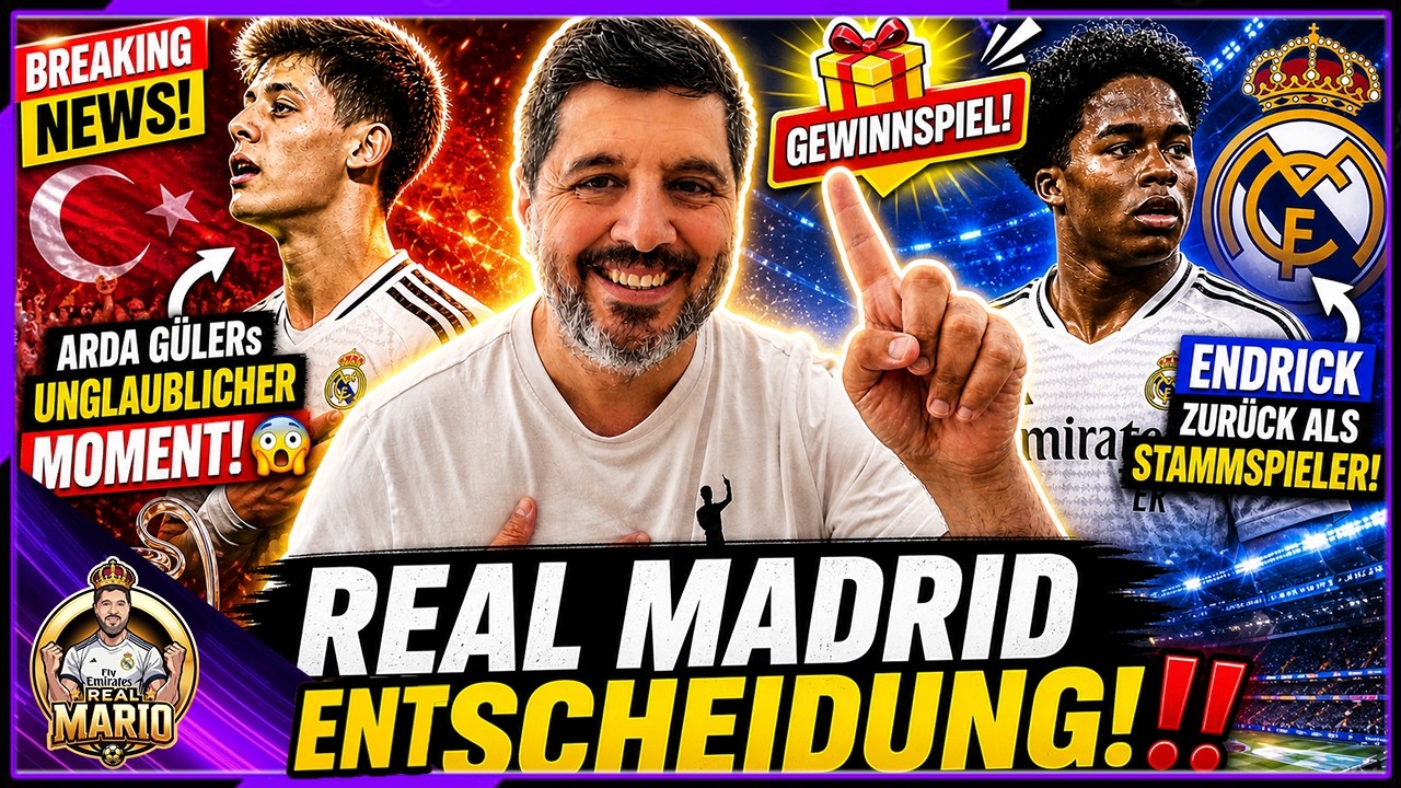 🔥ARDA GÜLERs UNGLAUBLICHER Moment ☝️💫! REAL MADRID Entscheidung : Endrick zurück als STAMMSPIELER‼️🤯