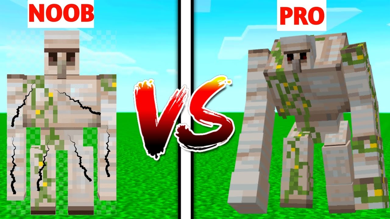 Noob vs Pro Golem in Minecraft 💥 Who is the Strongest? Ultimate Battle! #minecraft #minecraftbattle