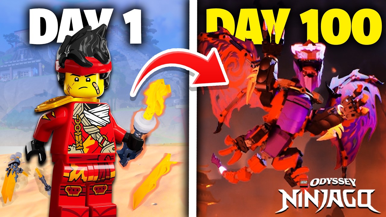 I Survived 100 Days of NINJAGO Part 2 on LEGO Fortnite Odyssey! background
