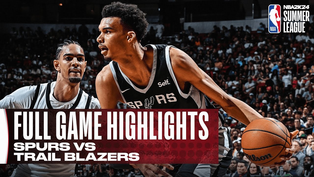 SPURS vs TRAIL BLAZERS | NBA SUMMER LEAGUE | FULL GAME HIGHLIGHTS background