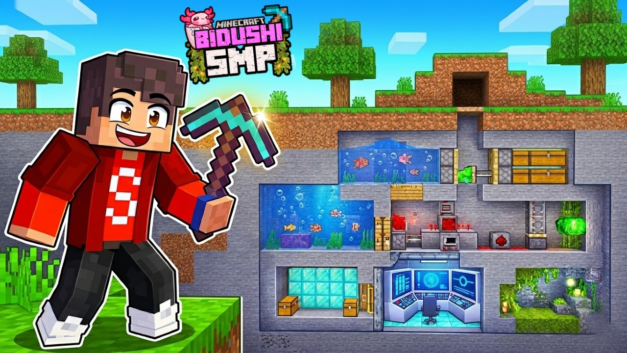 আমার Underground Base | Bidushi SMP Ep - 3 | Minecraft With RIS