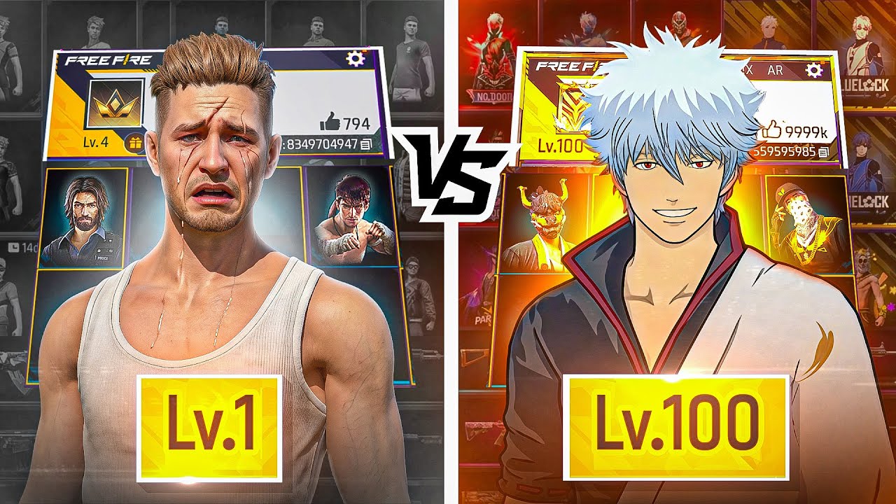 Level 1 vs Level 100 ID Collection Reveal 😱 Which ID Is Richer? – Garena Free Fire