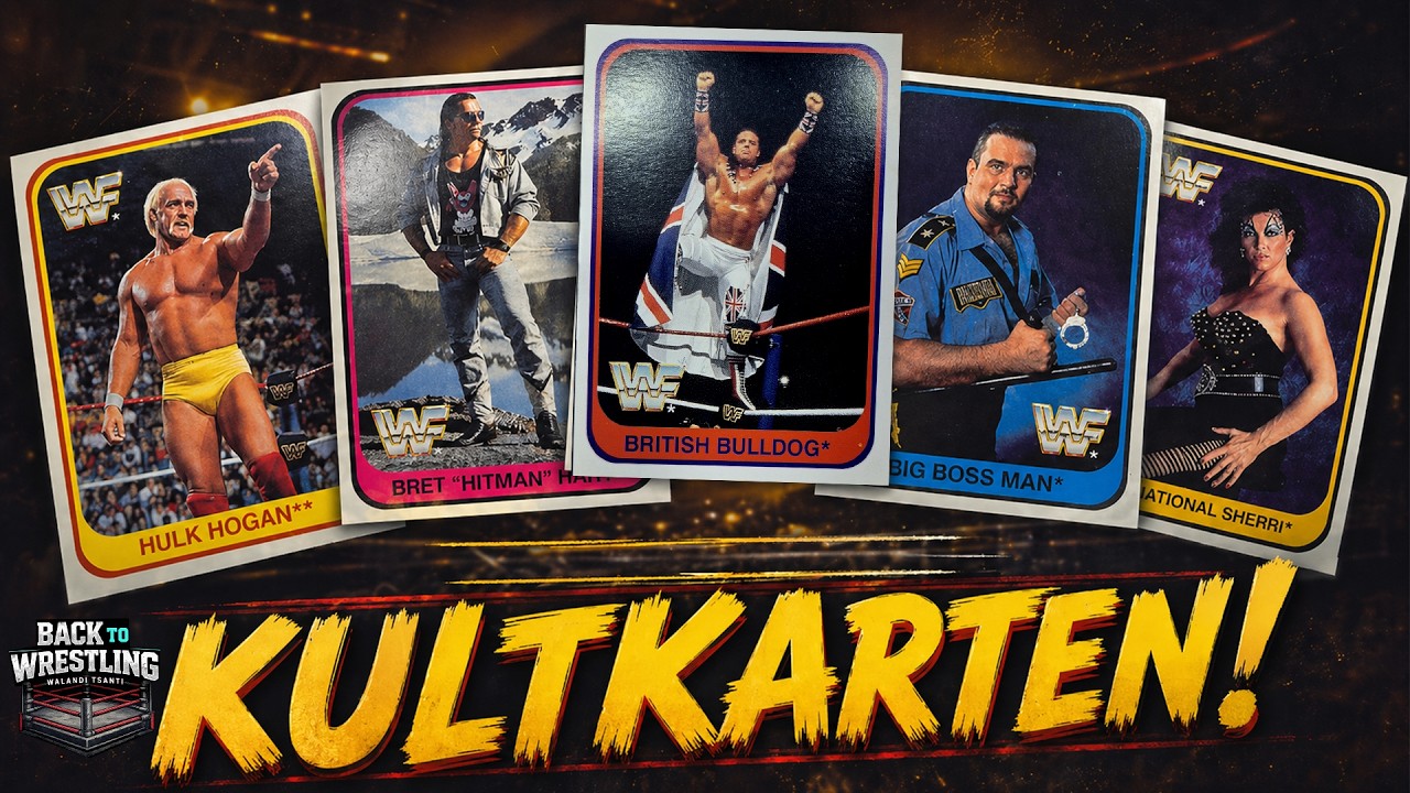 Wrestling Kult-Sammelkarten, die wir nie vergessen haben background