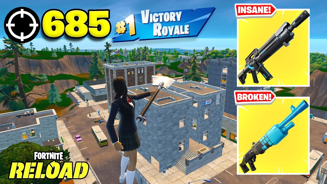 685 Elimination "RANKED RELOAD” Gameplay Wins (Fortnite Chapter 7 PS5 Controller) background
